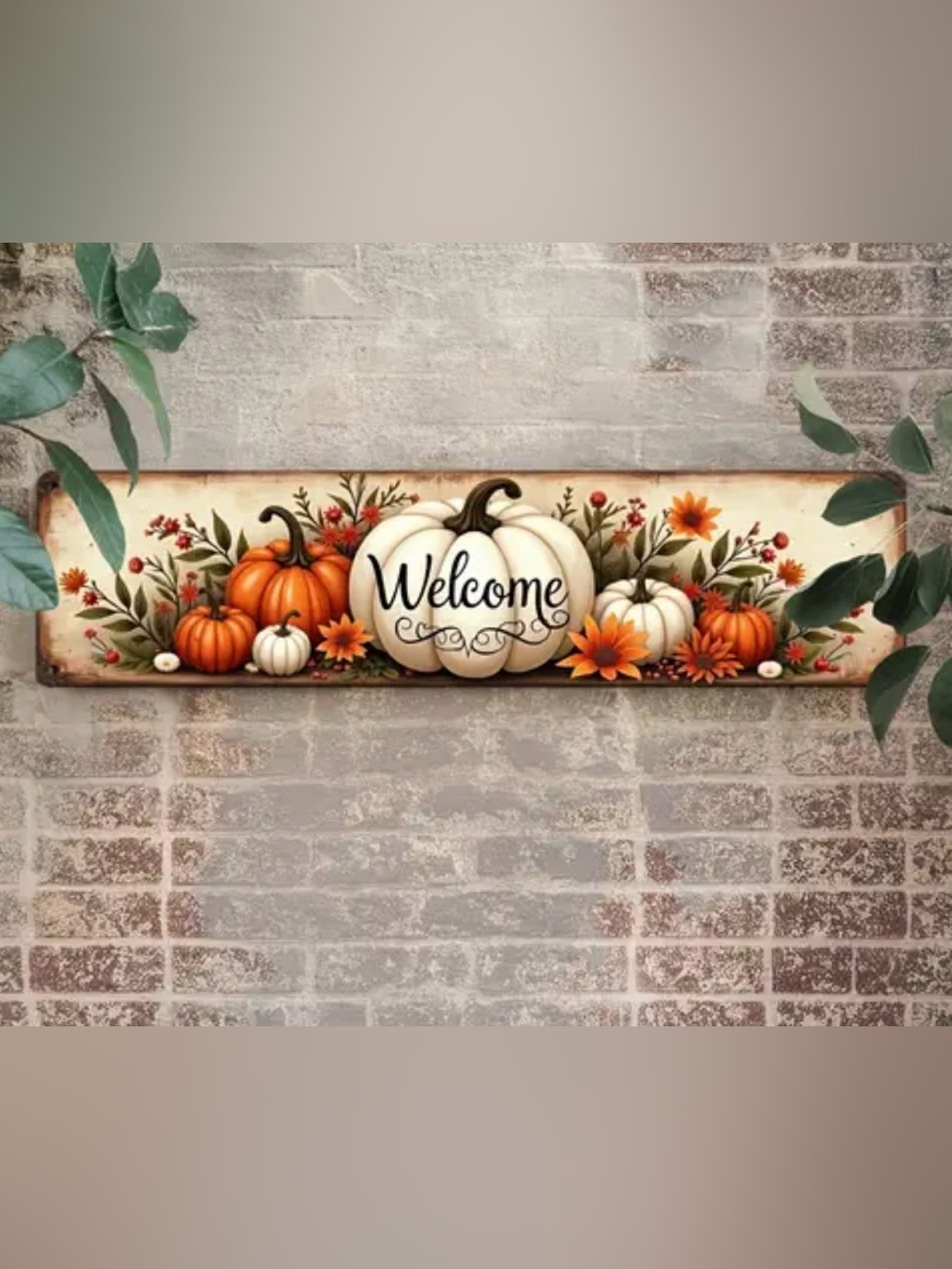 Rustic Wooden Fall Welcome Sign - Picture 4 of 5